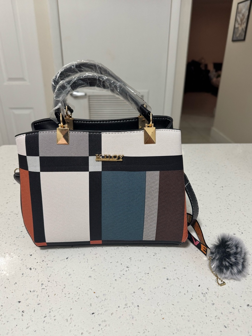 KUOY Plaid Handbag